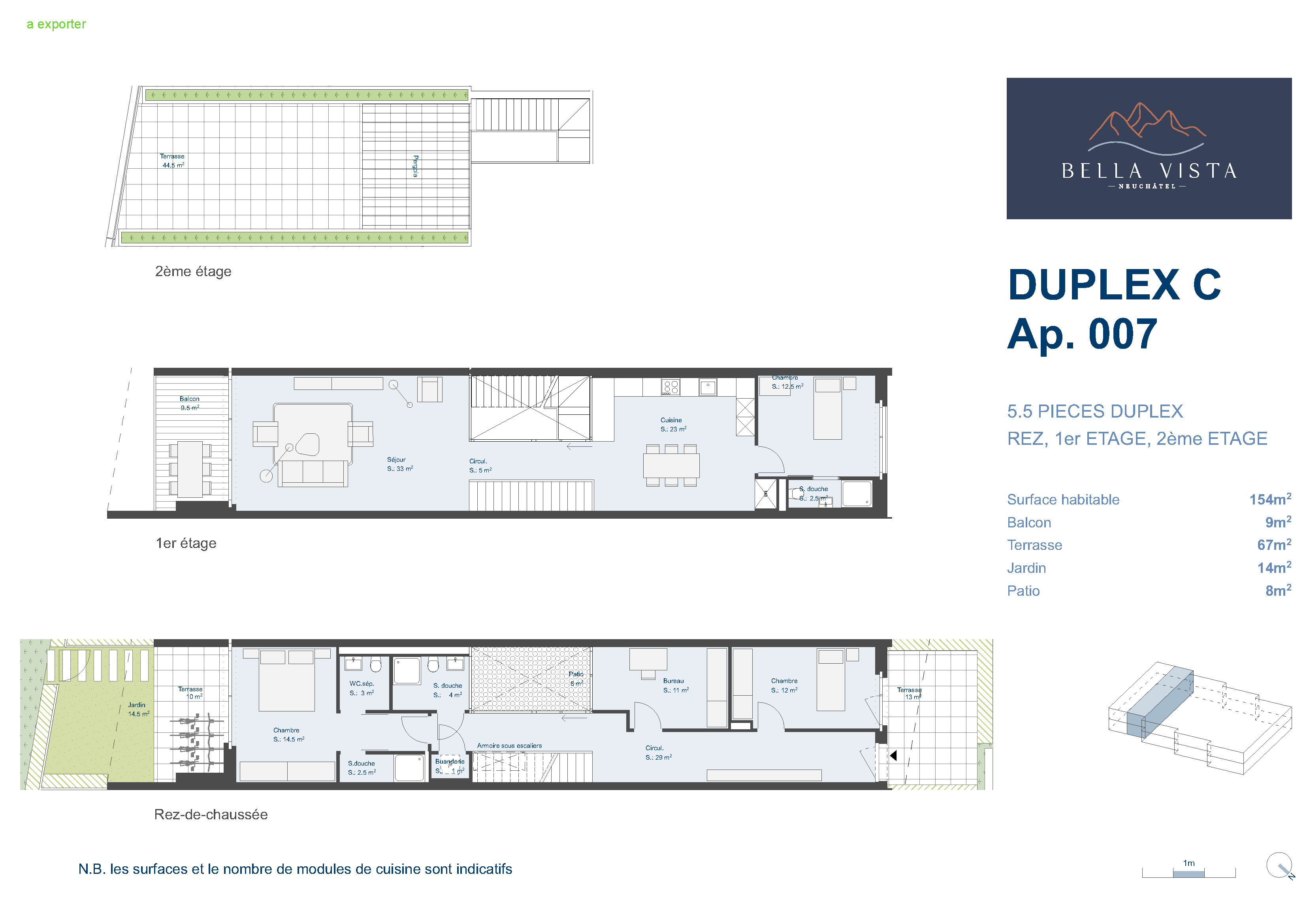 Immeuble 7C - Lot C.007- 5,5 pièces