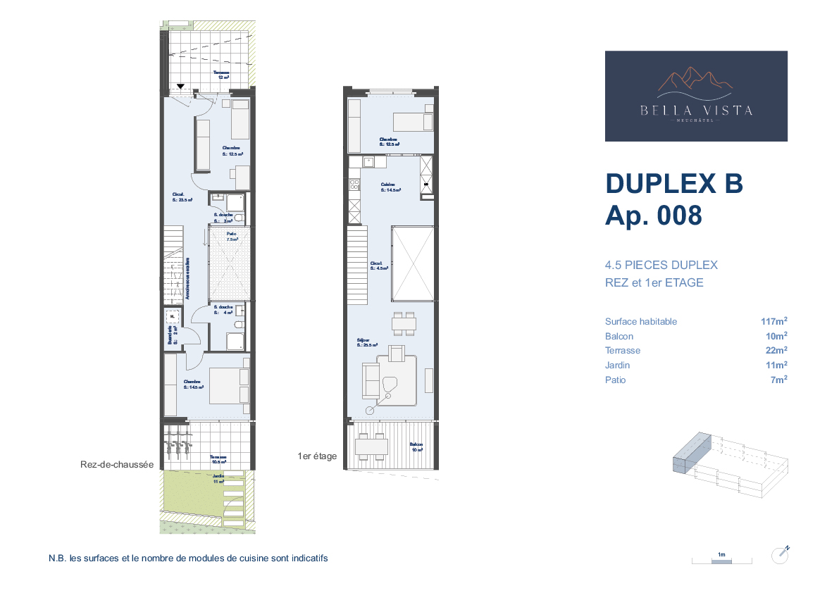 Duplex B - Lot B.008- 4,5 pièces