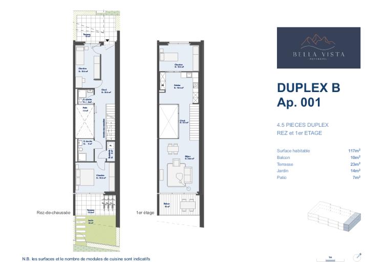 Duplex B - Lot B.001- 4,5 pièces