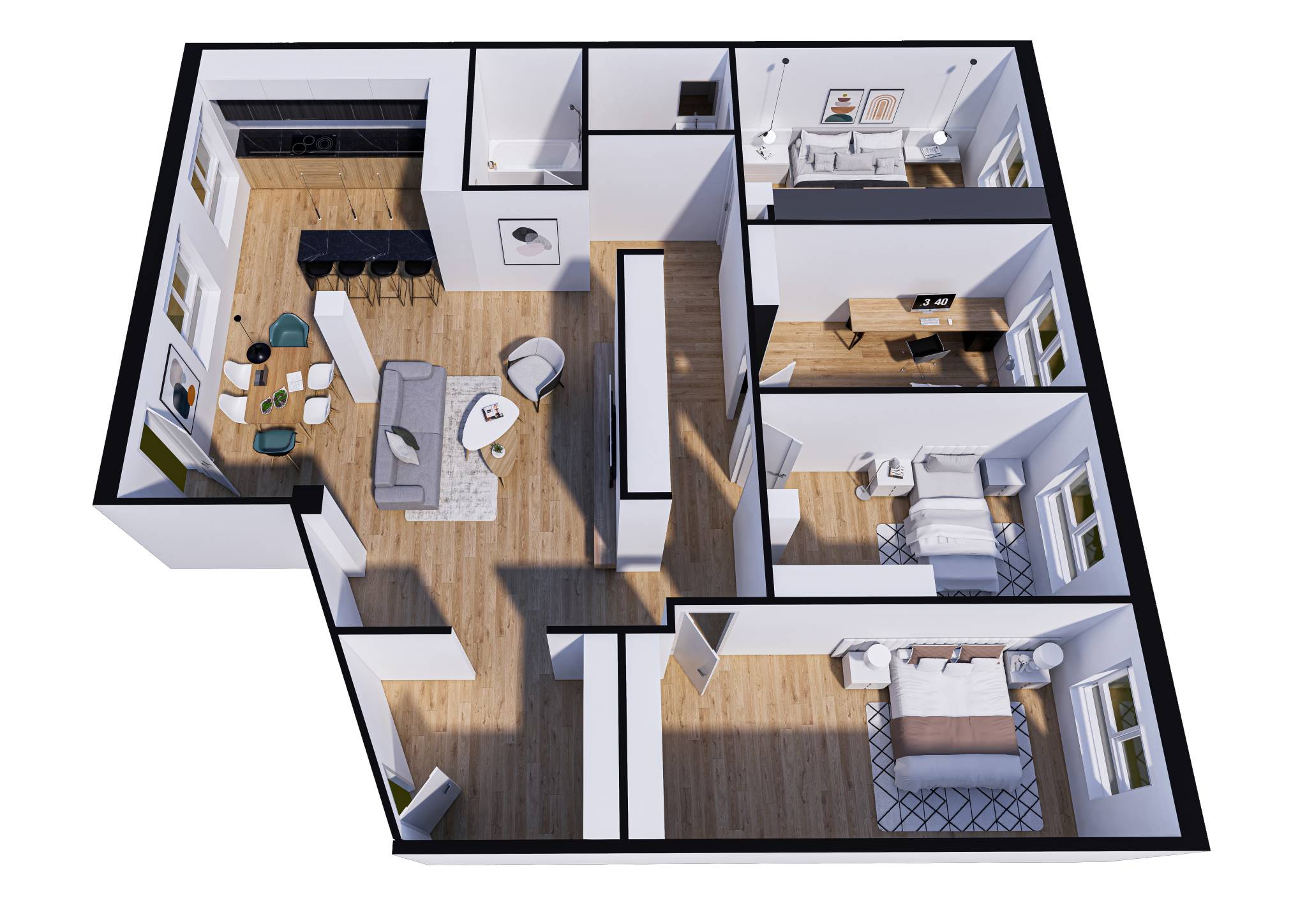 Spacieux appartement de 5,5 pièces au centre-ville