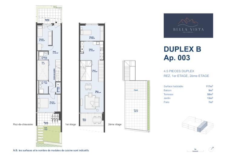 Duplex B - Lot B.003- 4,5 pièces