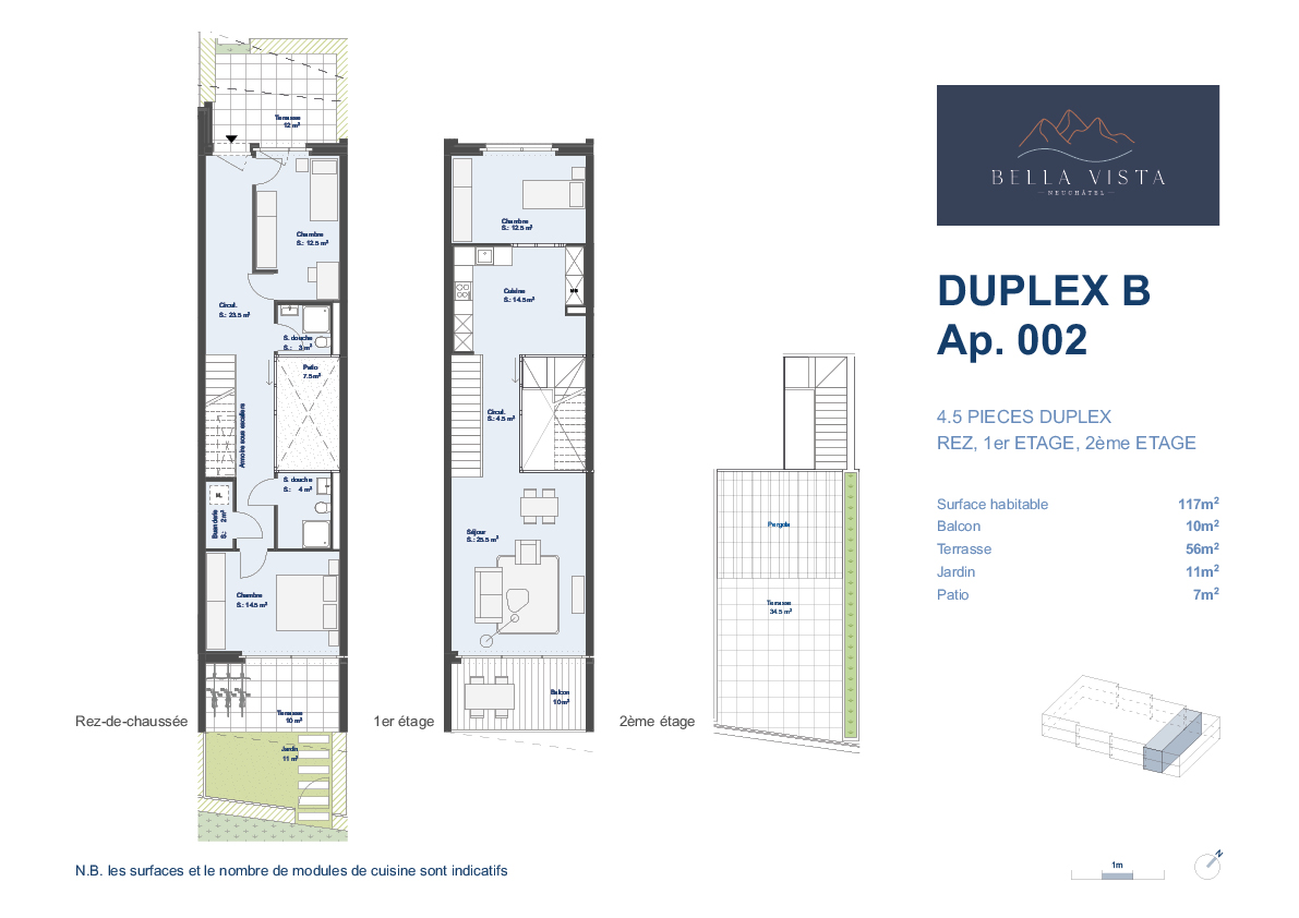 Duplex B - Lot B.002- 4,5 pièces