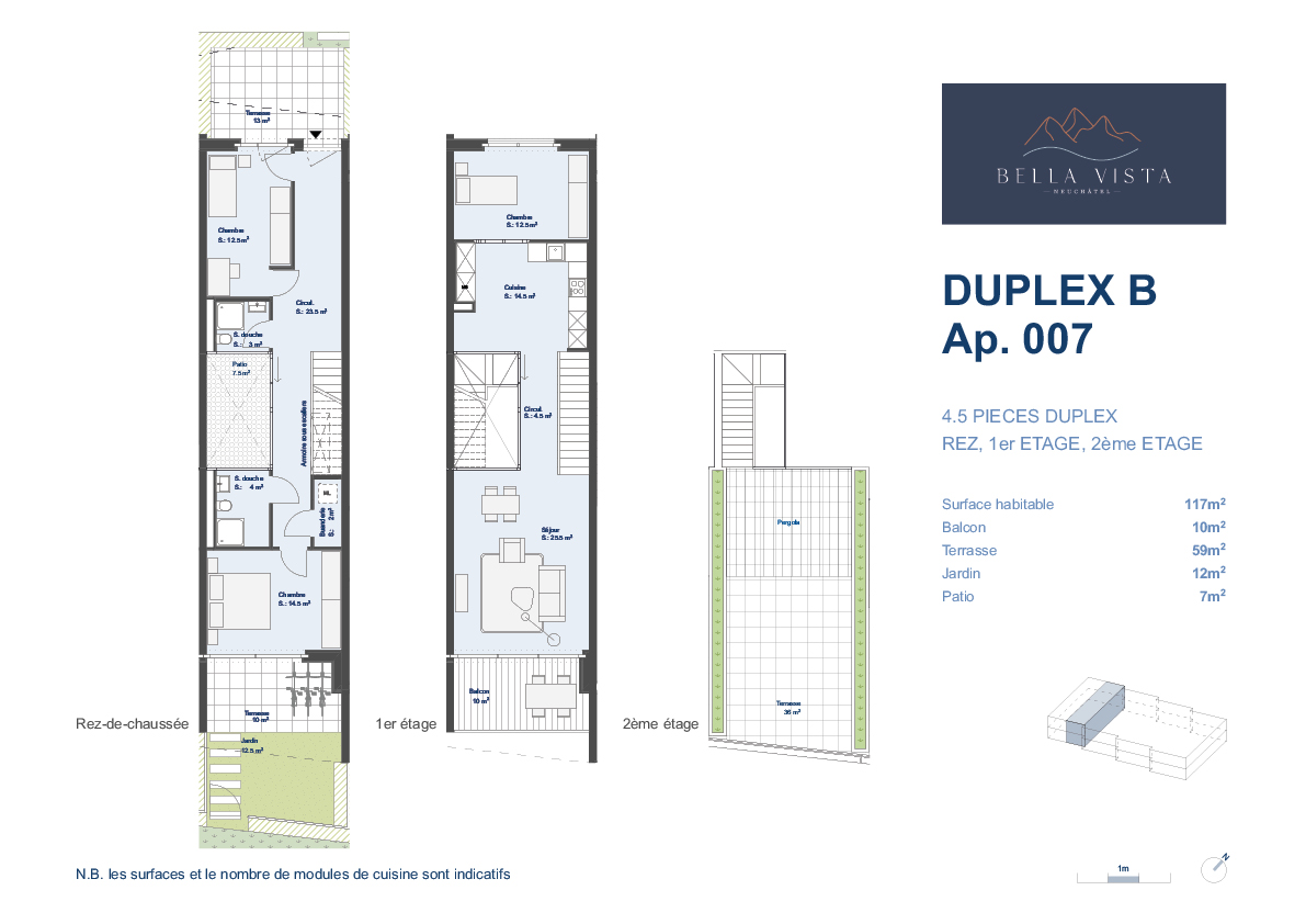 Duplex B - Lot B.007- 4,5 pièces